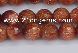 CGS472 15.5 inches 8mm faceted round goldstone beads wholesale