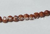 CGS57 15.5 inches 6mm faceted round goldstone beads wholesale