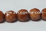 CGS60 15.5 inches 12mm faceted round goldstone beads wholesale