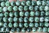 CGS603 15 inches 10mm round green spot stone beads wholesale
