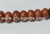 CGS64 15.5 inches 6*10mm rondelle goldstone beads wholesale