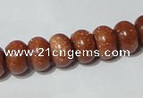 CGS65 15.5 inches 8*12mm rondelle goldstone beads wholesale