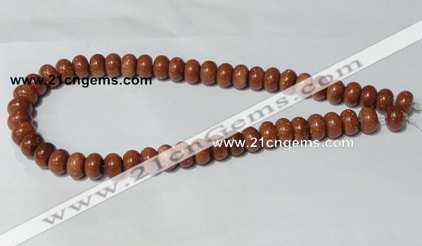 CGS65 15.5 inches 8*12mm rondelle goldstone beads wholesale