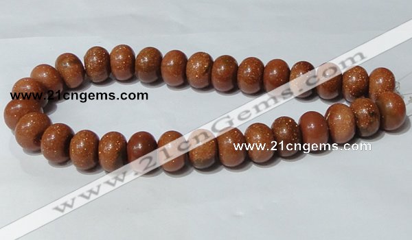 CGS66 15.5 inches 13*18mm rondelle goldstone beads wholesale