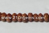 CGS67 15.5 inches 5*8mm faceted rondelle goldstone beads wholesale