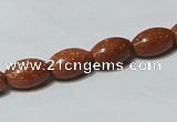 CGS70 15.5 inches 8*12mm rice goldstone beads wholesale