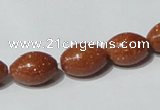 CGS71 15.5 inches 10*14mm rice goldstone beads wholesale
