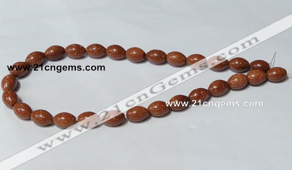 CGS71 15.5 inches 10*14mm rice goldstone beads wholesale