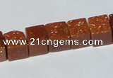 CGS73 15.5 inches 10*10mm cube goldstone beads wholesale