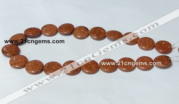 CGS76 15.5 inches 20mm coin goldstone beads wholesale