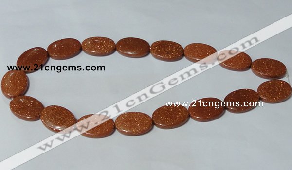 CGS79 15.5 inches 18*25mm oval goldstone beads wholesale