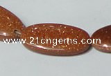 CGS80 15.5 inches 15*30mm oval goldstone beads wholesale