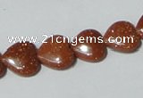 CGS82 15.5 inches 12*12mm heart goldstone beads wholesale