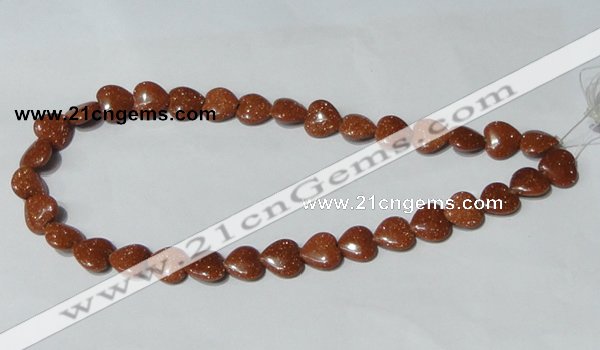 CGS82 15.5 inches 12*12mm heart goldstone beads wholesale