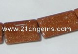 CGS84 15.5 inches 18*25mm rectangle goldstone beads wholesale