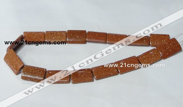 CGS84 15.5 inches 18*25mm rectangle goldstone beads wholesale