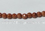 CGS88 15.5 inches 4mm faceted round goldstone beads wholesale