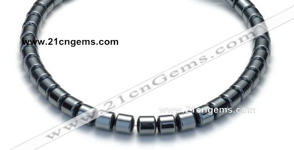 CHE03 16 inches 7mm column shape hematite beads Wholesale