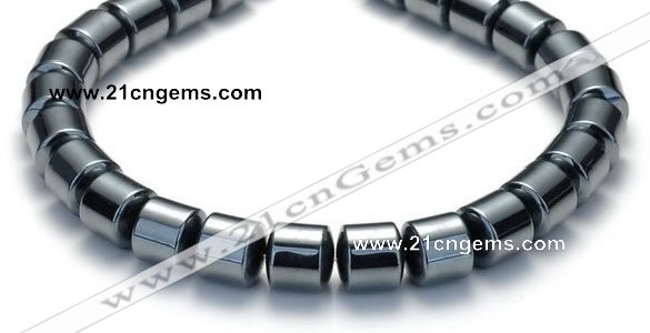 CHE04 12mm column shape 16 inches hematite beads Wholesale