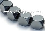 CHE05 14 inches 10*10mm faceted cube hematite beads Wholesale