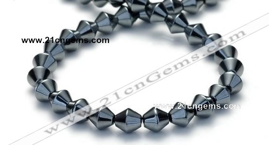 CHE06 14.5 inches 8*8mm bicone shape hematite beads Wholesale