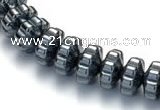 CHE08 16 inches 4*7mm flower shape hematite beads Wholesale