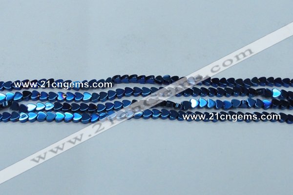 CHE1004 15.5 inches 6*6mm heart plated hematite beads wholesale