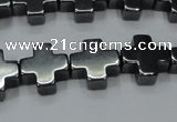 CHE1006 15.5 inches 10*10mm cross hematite beads wholesale