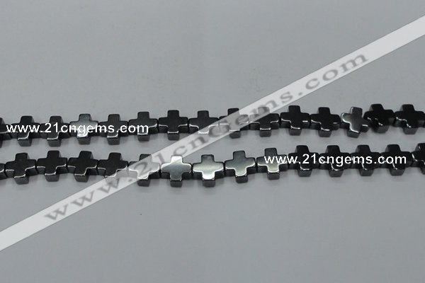 CHE1006 15.5 inches 10*10mm cross hematite beads wholesale