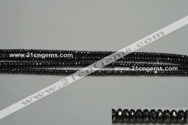 CHE101 15.5 inches 2*3mm faceted rondelle hematite beads wholesale