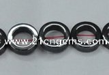 CHE1015 15.5 inches 12mm donut hematite beads wholesale