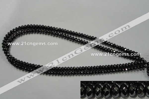 CHE103 15.5 inches 4*6mm faceted rondelle hematite beads wholesale