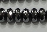 CHE104 15.5 inches 5*8mm faceted rondelle hematite beads wholesale