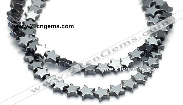 CHE11 16 inches 6mm star shape hematite beads Wholesale