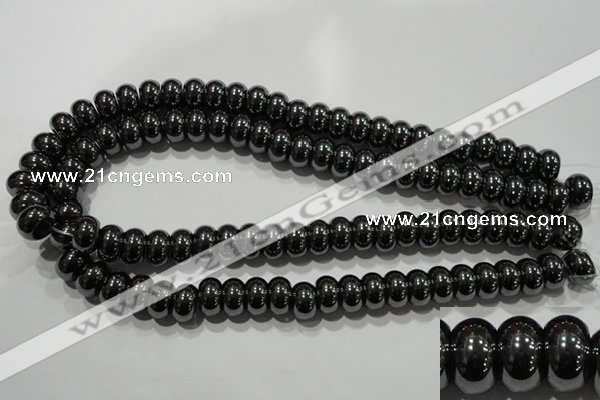 CHE112 15.5 inches 8*13mm rondelle large hole hematite beads