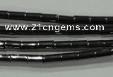 CHE120 15.5 inches 2*4mm tube hematite beads wholesale