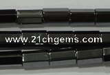 CHE126 15.5 inches 5*8mm faceted tube hematite beads wholesale