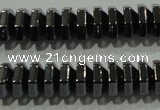 CHE134 15.5 inches 3*6mm pyramid hematite beads wholesale