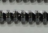 CHE135 15.5 inches 5*8mm pyramid hematite beads wholesale