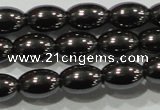CHE138 15.5 inches 5*8mm rice hematite beads wholesale