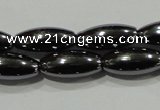 CHE139 15.5 inches 5*12mm rice hematite beads wholesale