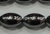 CHE140 15.5 inches 10*15mm rice hematite beads wholesale