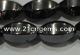 CHE142 15.5 inches 10*16mm faceted rice hematite beads wholesale