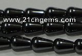 CHE146 15.5 inches 5*8mm teardrop hematite beads wholesale