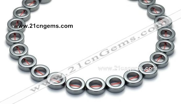 CHE15 16 inches 12mm donut shape hematite beads Wholesale