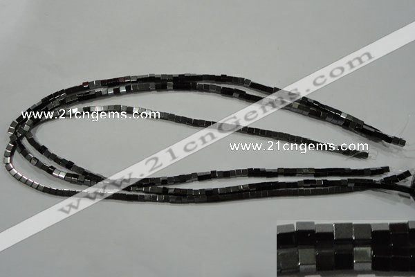 CHE180 15.5 inches 3*3mm cube hematite beads wholesale