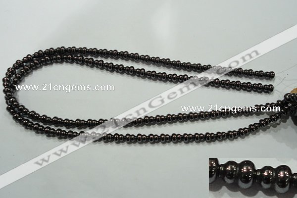 CHE190 15.5 inches 6*8mm calabash hematite beads wholesale