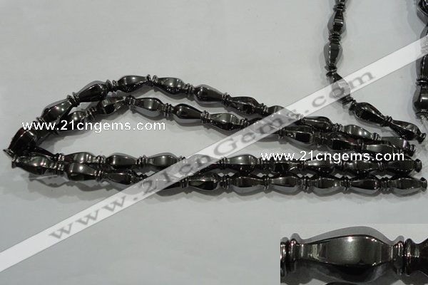 CHE197 15.5 inches 10*20mm vase-shaped hematite beads wholesale