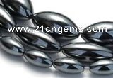 CHE20 16 inches 6*12mm & 8*20mm & 10*20mm rice hematite beads