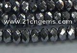 CHE2001 15.5 inches 4*6mm faceted rondelle hematite beads